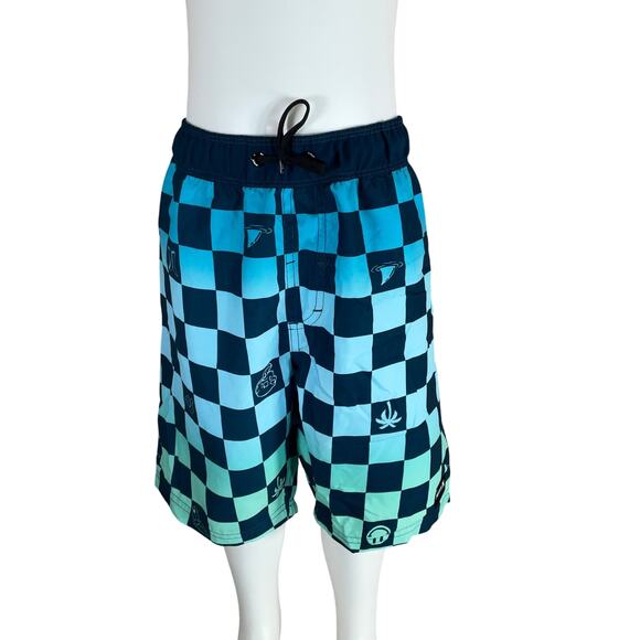 Hurley Little Boys Character Check Pull-on Swim Trunks Med NWT - Picture 1 of 4